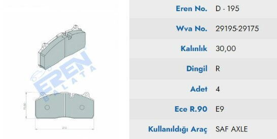 DISK BALATA YM SAF DORSEY 4130 29195