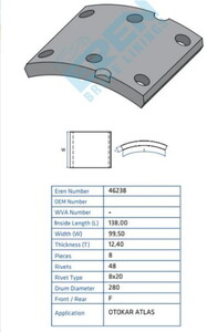  OTOKAR ATLAS FREN BALATASI