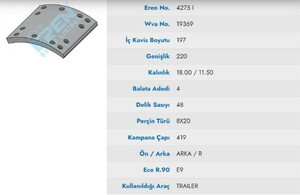  KAMPANA BALATA MUHTELIF  TREYLER 19369