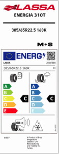  LASSA 385/65 R22,5 ENERGIA 310T ASFALT DORSE PILOT