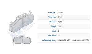  DISK BALATA RENAULT 420 PREMIUM /  VOLVO FE  FM SE 29131